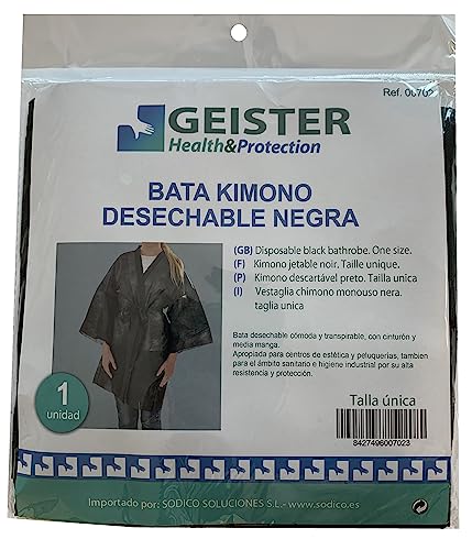 Sodico Kimono Einweg-Bademantel, Schwarz, Einheitsgröße von Sodico