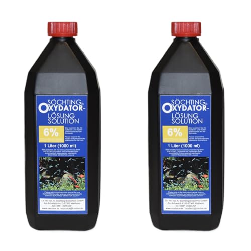 Söchting 6% Wasserstoffperoxid-Oxydator-Lösung 2er Pack – 2 x 1000 ml für verbesserte Sauerstoffversorgung in Aquarien & Teichen von Söchting Biotechnik