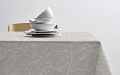 Södahl Abstract Leaves Damask Tischtuch Dia 160 cm Beige von Södahl