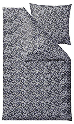 Södahl Bellis Bettwäsche-Set aus 100% Baumwolle, Bettbezug 135 x 200 cm, Kissenbezug 80 x 80 cm, Indigo (Blau) von Södahl