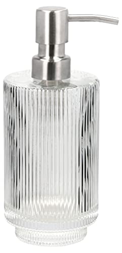 Södahl Clarity Seifenspender, Pumpspender aus Glas fürs Badezimmer, Transparent, Durchm. 8 cm, Höhe 19 cm, Fassungsvermögen 400 ml, Klar von Södahl