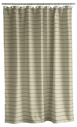 Södahl Line Duschvorhang 180x200 cm, Duschvorhang Hochwertig aus 100% Oeko-TEX®-Zertifiziertem Polyester, Bad Vorhang, Wasserabweisend, Anti Schimmel, Waschbar, Beige von Södahl