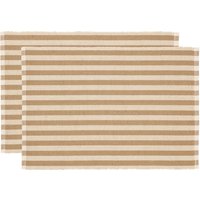 Södahl - Statement Stripe Tischset, 33 x 48 cm, beige (2er-Set) von Södahl