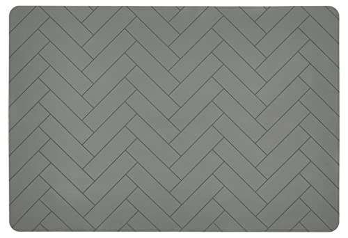 Södahl Tiles Tischset, Platzset, Dekorative und Praktische Platzdeckchen aus Silikon, Abwaschbar, 33 x 48 cm, 1 Stück, Forest Green (Grün) von Södahl