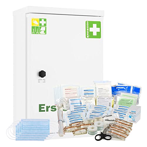 SÖHNGEN Verbandschrank NovoLine 2, weiß, mit Füllung ASR A4.3 (DIN 13169), Art.-Nr. 0501020 | Erste Hilfe Schrank | Verbandsschrank | Sanitätswandschrank von Söhngen