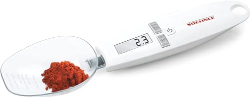 Soehnle digitale Küchenwaage Cooking Star mit 0,1-g-genauer Teilung und 500 g Tragkraft, Löffelwaage für kleinste Mengen, Feinwaage für Gewürze, Weiß von Soehnle
