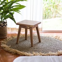 Runder Seegrasteppich Mit Fransen Teppich 100/120 cm Dasa | 2 Größen Naturteppich Beige von Soeji