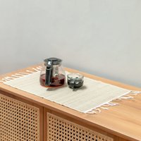 Tischset Eckiges Boho Platzset Platzdeckchen | 2Er-/4Er-/6Er-Set 35x45 cm Jambi Aus Seegras von Soeji
