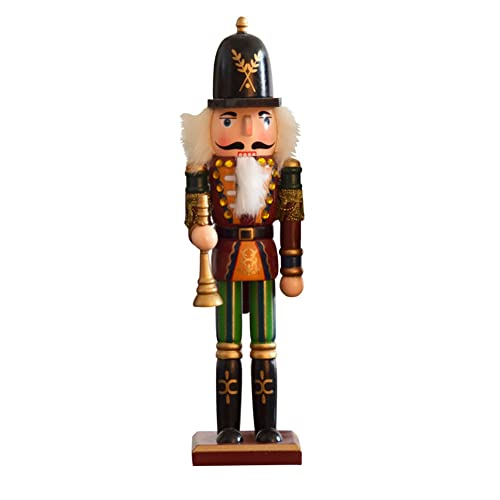 Nussknacker Weihnachtsschmuck, 30cm/11,8 Zoll Nussknacker Soldat Holz Nussknacker König Soldat Figur Dekor Puppe Ornament für Festival Party Outdoor Kinder (Trompete) von Soekodu