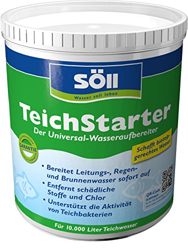 Söll 80474 TeichStarter, 1 kg - Universal-Wasseraufbereiter für den Gartenteich, wasserstabilisierendes Teichpflegemittel zur Teichwasseraufbereitung im Fischteich, Schwimmteich Söll 80474 TeichStarter, 1 kg - Universal-Wasseraufbereiter für den Gartenteich, wasserstabilisierendes Teichpflegemittel zur Teichwasseraufbereitung im Fischteich, Schwimmteich von Söll