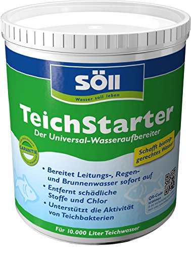 Söll 80474 TeichStarter Universal-Wasseraufbereiter für den Gartenteich 1 kg - wasserstabilisierendes Teichpflegemittel zur Teichwasseraufbereitung im Fischteich Koiteich Schwimmteich von Söll