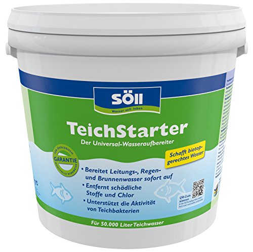 Söll 80497 TeichStarter, 5 kg - Universal-Wasseraufbereiter für den Gartenteich - wasserstabilisierendes Teichpflegemittel zur Teichwasseraufbereitung im Fischteich, Koiteich, Schwimmteich von Söll