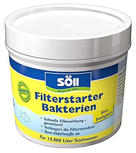 Söll 80587 FilterstarterBakterien hochreine Mikroorganismen für Teiche 100 g - natürliche Filterbakterien aktivieren die Biologie der Filter im Gartenteich Fischteich Koiteich Schwimmteich von Söll