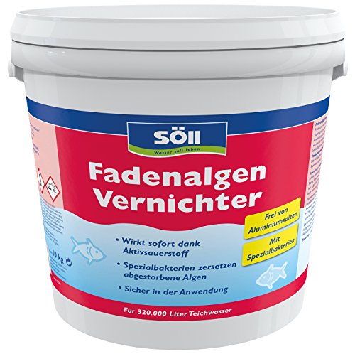 Söll 80794 FadenalgenVernichter mit Aktivsauerstoff 10 kg - Fadenalgenentferner mit Sofortwirkung, Spezialbakterien zersetzen abgestorbene Algen in Teichen Söll 80794 FadenalgenVernichter mit Aktivsauerstoff 10 kg - Fadenalgenentferner mit Sofortwirkung, Spezialbakterien zersetzen abgestorbene Algen in Teichen von Söll