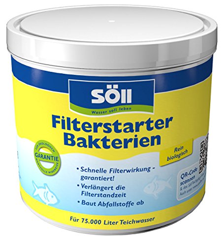 Söll 81441 FilterstarterBakterien hochreine Mikroorganismen für Teiche 500 g - natürliche Filterbakterien aktivieren die Biologie der Filter im Gartenteich Fischteich Koiteich Schwimmteich von Söll