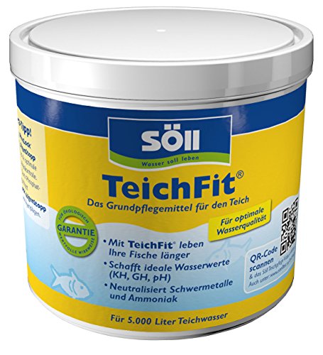 Söll 81792 TeichFit 500 g - Grundpflegemittel, Teich Wasseraufbereiter, Stabilisator für Teichwasser im Gartenteich Fischteich Koiteich Schwimmteich Söll 81792 TeichFit 500 g - Grundpflegemittel, Teich Wasseraufbereiter, Stabilisator für Teichwasser im Gartenteich Fischteich Koiteich Schwimmteich von Söll