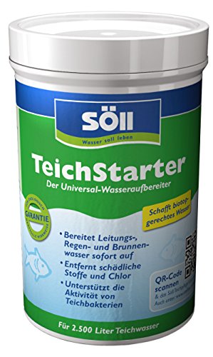 Söll 81796 TeichStarter Universal-Wasseraufbereiter für den Gartenteich 250 g - wasserstabilisierendes Teichpflegemittel zur Teichwasseraufbereitung im Fischteich Koiteich Schwimmteich von Söll