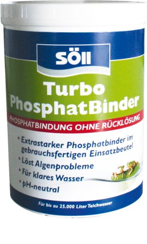 Söll 81799 Turbo PhosphatBinder, 600 g - sofort wirksames Teichpflegemittel zur schnellen Phosphatbindung und Algenvorbeugung im Gartenteich Schwimmteich Fischteich von Söll