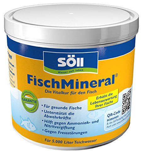 Söll 82717 FischMineral, 500 g - Vitalkur für Teichfische, entgiftet, neutralisiert, optimiert Wasser mit lebenswichtigen Mineralien Söll 82717 FischMineral, 500 g - Vitalkur für Teichfische, entgiftet, neutralisiert, optimiert Wasser mit lebenswichtigen Mineralien von Söll