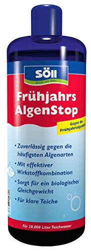 Söll 18760 FrühjahrsAlgenStop 1 l - Effektives Algenmittel für klare Teiche im Frühjahr, gegen die häufigsten Algenarten, sorgt für biologisches Gleichgewicht Söll 18760 FrühjahrsAlgenStop 1 l - Effektives Algenmittel für klare Teiche im Frühjahr, gegen die häufigsten Algenarten, sorgt für biologisches Gleichgewicht von Söll
