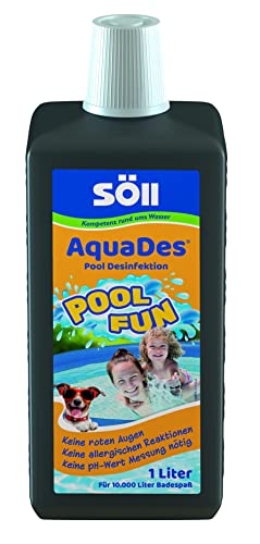 Söll 83692 AquaDes Pool-Desinfektion flüssig 1 l - wirksame Poolreinigung Wasserpflege gegen Bakterien und Keime zur Desinfektion von Pool Planschbecken Schwimmbad Kinderbecken Kinderpool von Söll