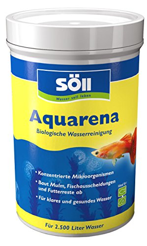 Söll 80373 Aquarena, 250 g - biologischer Aquarien-Wasserreiniger/Konzentrierte Mikroorganismen/Schadstoffneutralisator mit Klarwasserbakterien zur Selbstreinigung & Pflege von Aquarienwasser von Söll