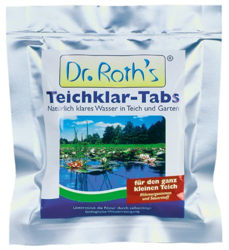 Söll 80386 Dr. Roth's Teichklar, 4 Tabs - mikrobiologische Teichreinigung, Algenprophylaxe, Mikroorganismen für natürliche Wasserklärung im Teich Schwimmteich Fischteich von Söll