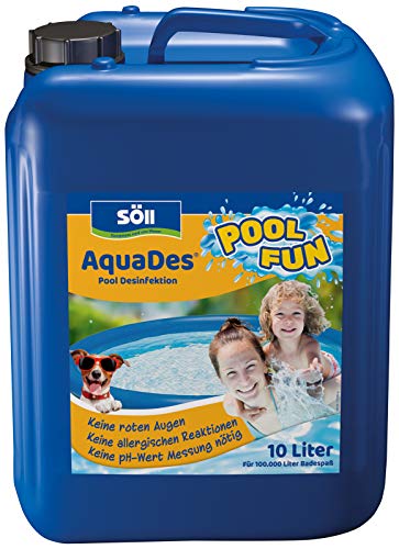 Söll 80426 AquaDes, 10 l - Pool-Desinfektion, Poolreinigung, Wasserpflege gegen Bakterien und Keime, Desinfektionmittel für Pool Planschbecken Schwimmbecken Kinderpool von Söll
