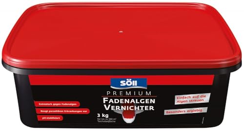 Söll 81883 Premium FadenalgenVernichter mit Aktivsauerstoff 3 kg - hochwirksamer Fadenalgenentferner mit Sofortwirkung vernichtet Fadenalgen im Pflanzenteich Teich Schwimmteich Fischteich Koiteich von Söll