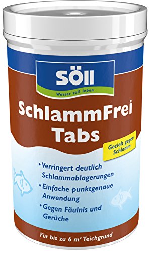 Söll 83333 SchlammFrei Tabs Teichpflegemittel, 1 x 6 Tabs (braun)– effektive Tabletten für gezielten Abbau von organischem Schlamm und Ablagerungen im kleinen Gartenteich, Fischteich, Schwimmteich, Koiteich von Söll