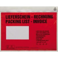 Dokumententasche Lieferschein Rechnung C6 mF sk rt 250 St./Pack. von Soennecken