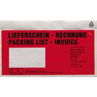 Dokumententasche Lieferschein- Rechnung DL mF sk rt 250 St./Pack. von Soennecken