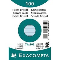 Exacompta Karteikarte 10810SE DIN A7 liniert blau 100 St./Pack. von Exacompta