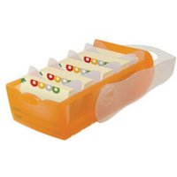 HAN Karteikasten CROCO 998-613 DIN A8 PP orange transluzent von HAN-Bürogeräte