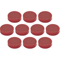 Magnetoplan Ergo-Magnete, medium, rot, Pack a 10 Stück von Soennecken