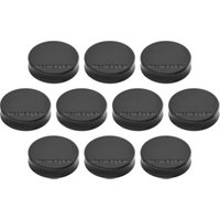 Magnetoplan Ergo-Magnete, medium, schwarz, Pack a 10 Stück von Soennecken