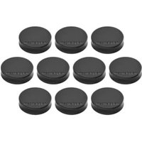 Magnetoplan Ergo-Magnete, medium, schwarz, Pack a 10 Stück von Soennecken