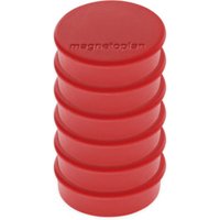 Magnetoplan Magnet Discofix Hobby auf Blisterkarte, 6 Stück, rot von Soennecken