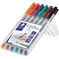 STAEDTLER Folienschreiber Lumocolor 315 WP6 1mm sortiert 6 St./Pack. von Staedtler