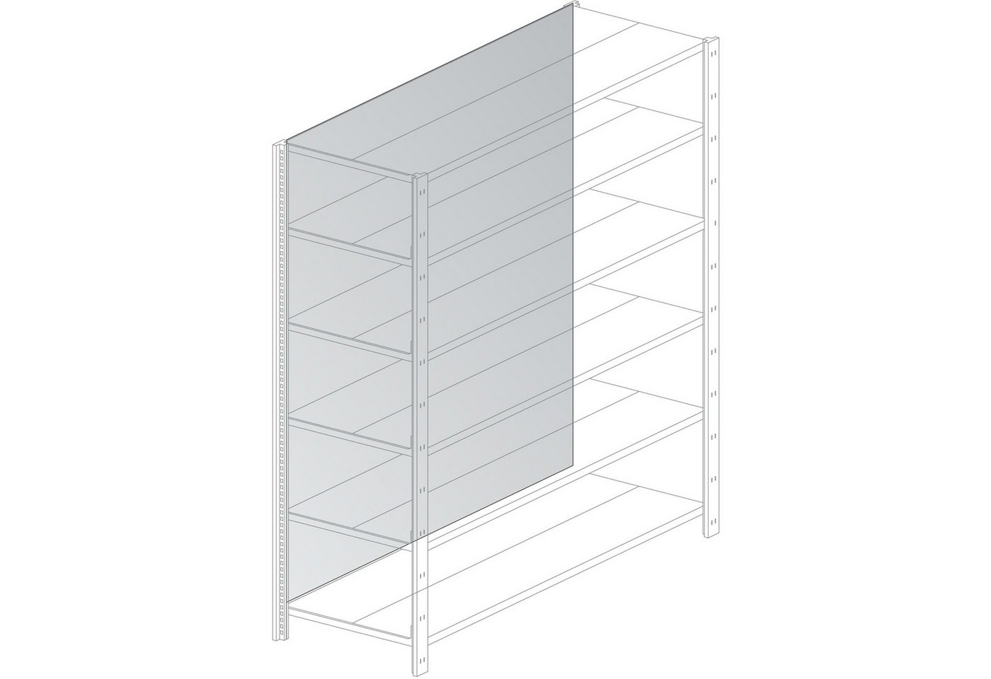 Soennecken Aktenregal Rückwand M-System 1.920x1.000 mm verzinkt Soennecken Aktenregal Rückwand M-System 1.920x1.000 mm verzinkt von Soennecken