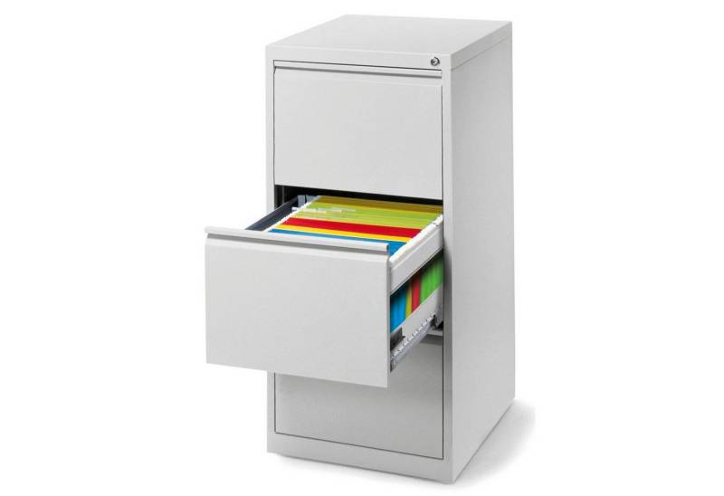 Soennecken Hängeschuhschrank Hängeregistraturschrank 1bahnig 460x1020x620mm 3 Schübe lichtgrau von Soennecken