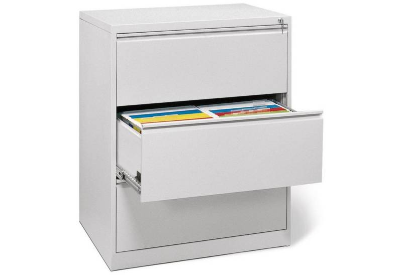 Soennecken Hängeschuhschrank Hängeregistraturschrank 2bahnig 840x1020x620mm 3 Schübe lichtgrau von Soennecken