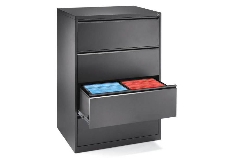 Soennecken Hängeschuhschrank Hängeregistraturschrank 2bahnig 840x1320x420mm 4 Schübe anthrazit von Soennecken