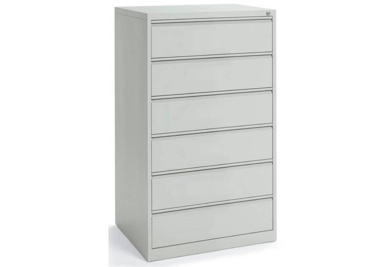 Soennecken Hängeschuhschrank Karteikartenschrank 6 Schübe 3bahnig 760x1320x620mm lichtgrau von Soennecken