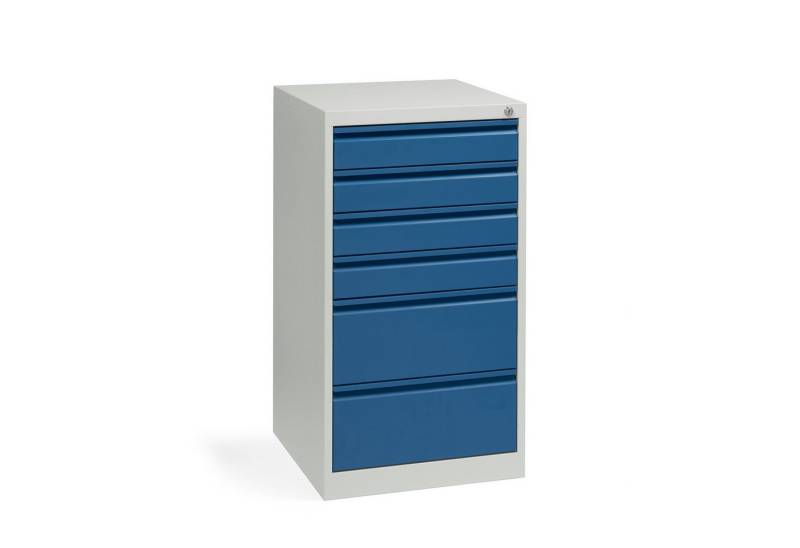 Soennecken Hängeschuhschrank Schubladenschrank WS PROFI SYSTEM 6 Schublau lichtgrau/enzianblau von Soennecken