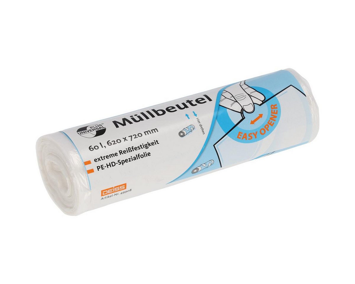 Soennecken Papierkorb Müllsack 60l 6mic transparent 50 St./Pack. von Soennecken