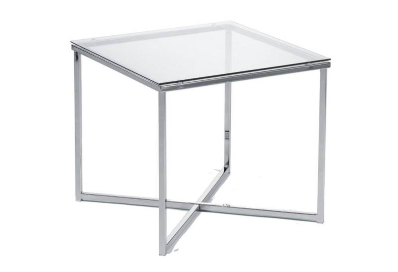 Soennecken Schreibtisch Glastisch eckig 500x450x500 Gestell verchromt von Soennecken