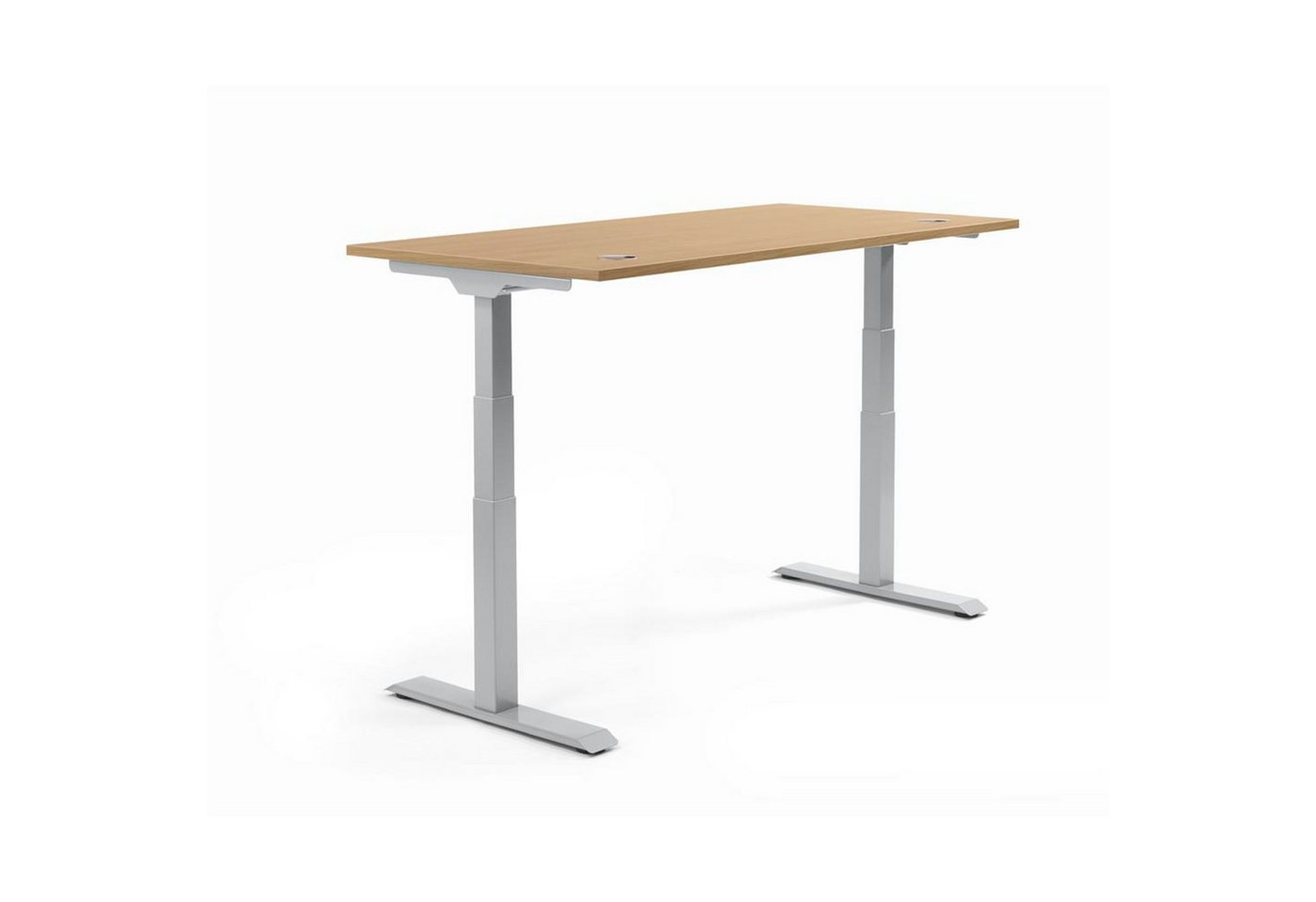 Soennecken Schreibtisch Schreibtisch 1200x605-1255x800mm Platte Eiche hell Gestell silber Soennecken Schreibtisch Schreibtisch 1200x605-1255x800mm Platte Eiche hell Gestell silber von Soennecken