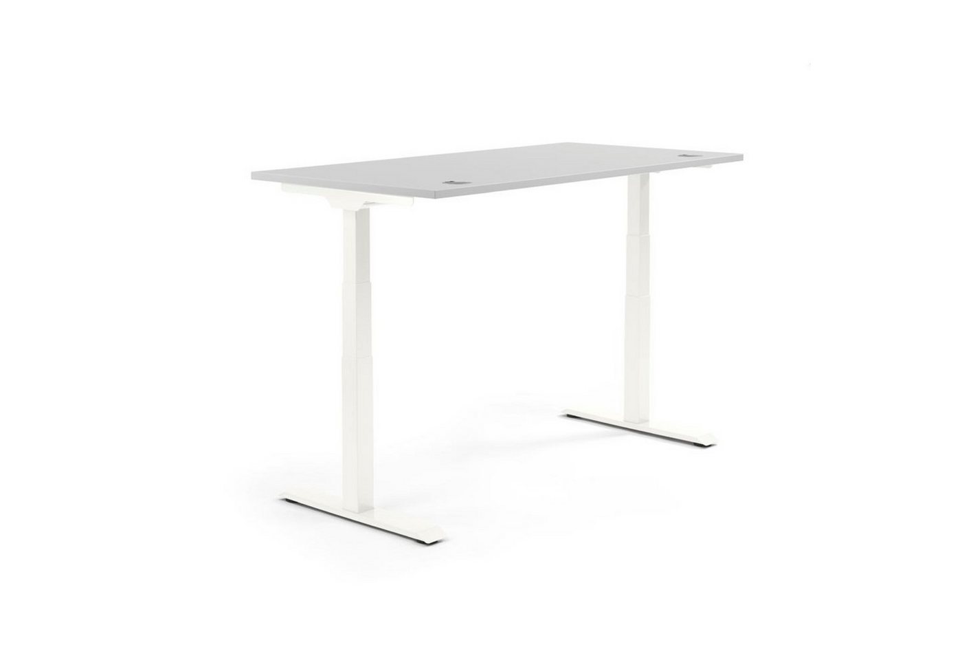 Soennecken Schreibtisch Schreibtisch 1200x605-1255x800mm Platte lichtgrau Gestell weiß Soennecken Schreibtisch Schreibtisch 1200x605-1255x800mm Platte lichtgrau Gestell weiß von Soennecken