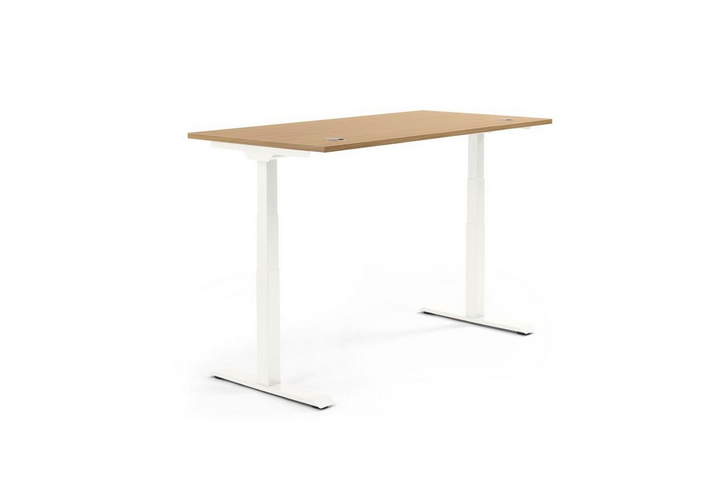 Soennecken Schreibtisch Schreibtisch 1600x605-1255x800mm Platte Eiche hell Gestell weiß Soennecken Schreibtisch Schreibtisch 1600x605-1255x800mm Platte Eiche hell Gestell weiß von Soennecken